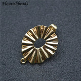 Arrival Ins Girl Style Metal Wave Fold Edge Circle Ear Stud