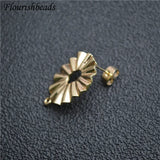 Arrival Ins Girl Style Metal Wave Fold Edge Circle Ear Stud