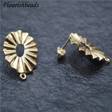 Arrival Ins Girl Style Metal Wave Fold Edge Circle Ear Stud
