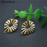 Arrival Ins Girl Style Metal Wave Fold Edge Circle Ear Stud