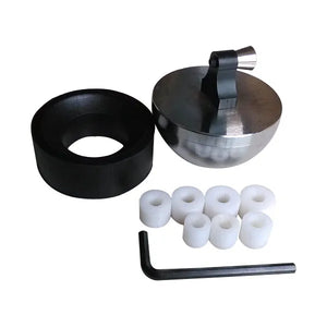 Stainless Steel Ring Holder with Engraving Block and 7 Sleeves