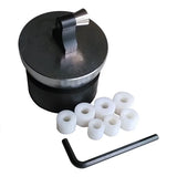 Stainless Steel Ring Holder with Engraving Block and 7 Sleeves