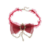 Arrival Lace Geometric Torques Necklaces Womens Halloween Series