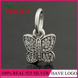 Large Hole 925 Sterling Silver Butterfly Charms Beads for Charm Bracelet