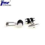Arrival Leather Rope Cylinder Cufflink Cuff Link 2 Pairs