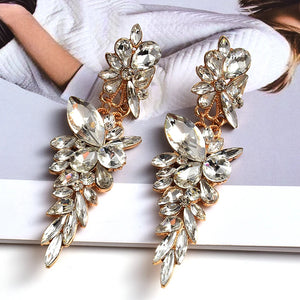 Vintage Colorful Crystal Dangle Earrings