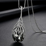 Gray Crystal Choker Collier Femme Necklace