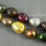 Multicolor Baroque Rice Freshwater Pearls Loose Beads DIY Making