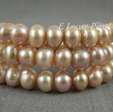 Pink Freshwater Pearls 7-8mm Round Button Loose Beads