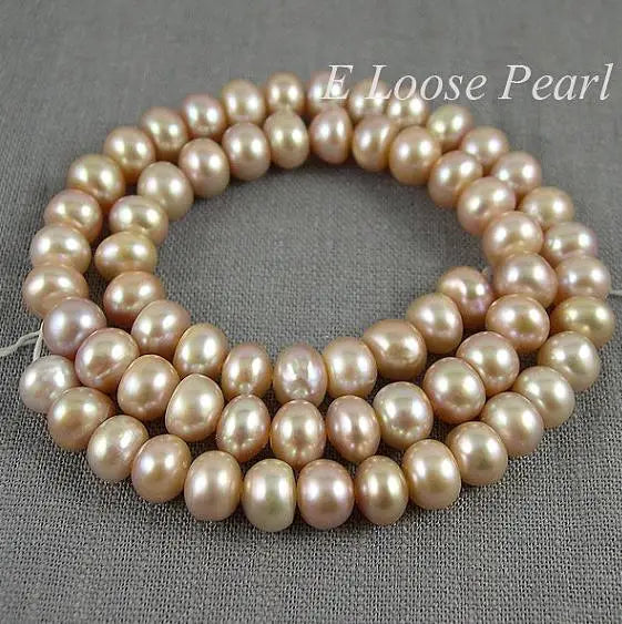 Pink Freshwater Pearls 7-8mm Round Button Loose Beads