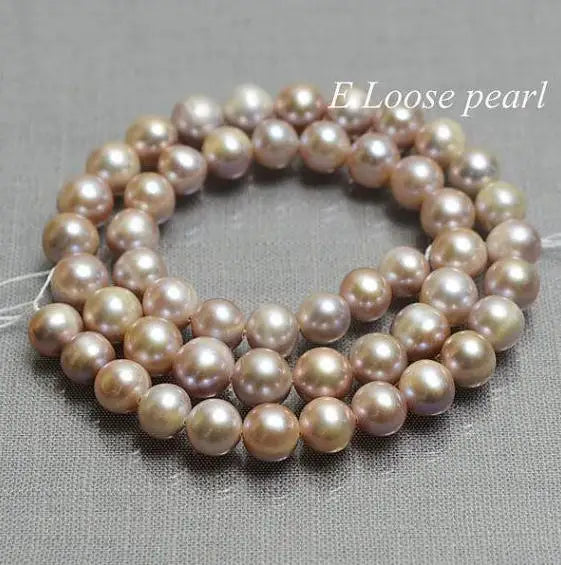 Freshwater Pearl Loose Jewelry Lavender 7-8mm Round Potato Pearl