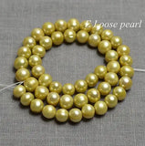 Yellow Freshwater Pearls 7-8mm One Full Strand DIY Necklace Earrings