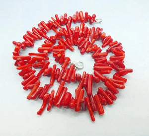 Luck Coral Necklace High Red Irregular Coral Choker