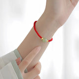 Lucky Beads Hetian Jade Red Rope Chain Bracelet Fine Jewelry ASL169
