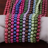 Bridal Glass Pearl Necklace for Women Wedding Party Long Pendant