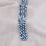 Bridal Glass Pearl Necklace for Women Wedding Party Long Pendant