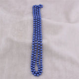 Bridal Glass Pearl Necklace for Women Wedding Party Long Pendant
