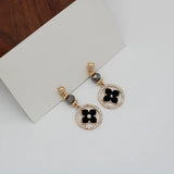 Enamel Arrival Charm Earrings For Women Rhinestone Girl Jewelry A074