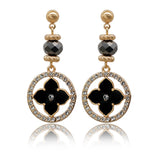 Enamel Arrival Charm Earrings For Women Rhinestone Girl Jewelry A074