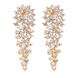 Arrival Crystal Long Bridal Clip on Earrings No Piercing