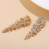 Arrival Crystal Long Bridal Clip on Earrings No Piercing