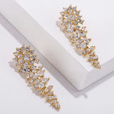Arrival Crystal Long Bridal Clip on Earrings No Piercing