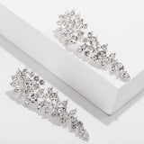 Arrival Crystal Long Bridal Clip on Earrings No Piercing