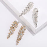 Arrival Crystal Long Bridal Clip on Earrings No Piercing