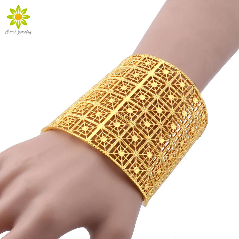 Dubai Wide Bangle for Women Men African Bracelets Jewelry