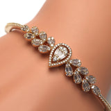 Arrival Crystal Women Finger Ring Bracelet Cubic Zircon Bangle