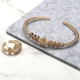 Arrival Crystal Women Finger Ring Bracelet Cubic Zircon Bangle