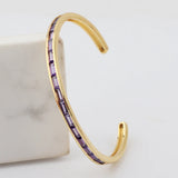 Stackable CZ Crystal Plated Bracelet for Women