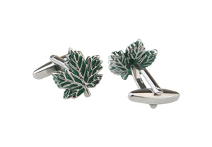 Men's Maple Leaves Cuff Links Brass Material