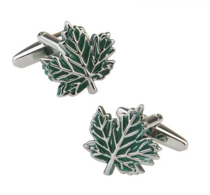 Men's Maple Leaves Cuff Links Brass Material