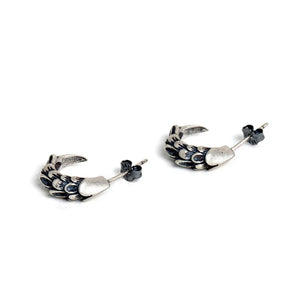 Mens Antique 925 Silver Eagle Claw Stud Earring