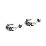 Mens Antique 925 Silver Eagle Claw Stud Earring