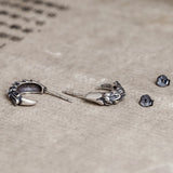 Mens Antique 925 Silver Eagle Claw Stud Earring