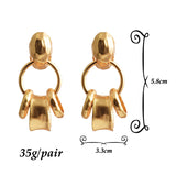Arrival Metal Long Hoops Drop Earrings for Women