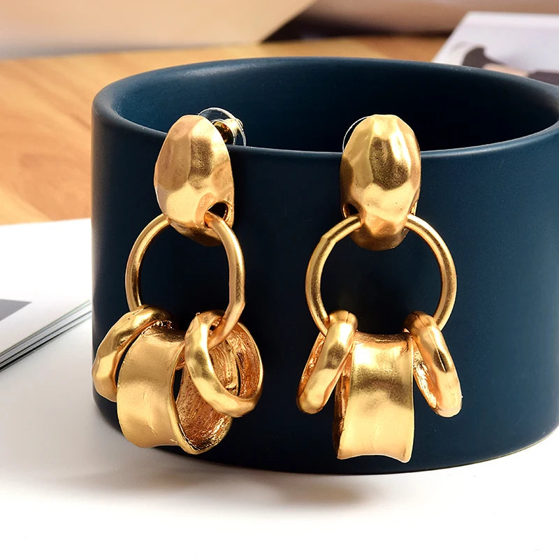 Arrival Metal Long Hoops Drop Earrings for Women