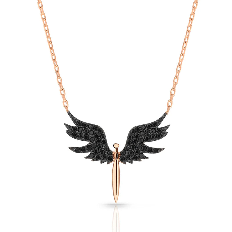 Mikail's Sword CZ 925 Silver Necklace Pendant