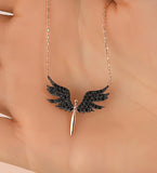 Mikail's Sword CZ 925 Silver Necklace Pendant