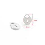 Heart Lock Pendant Key Charm DIY Necklace 20pc