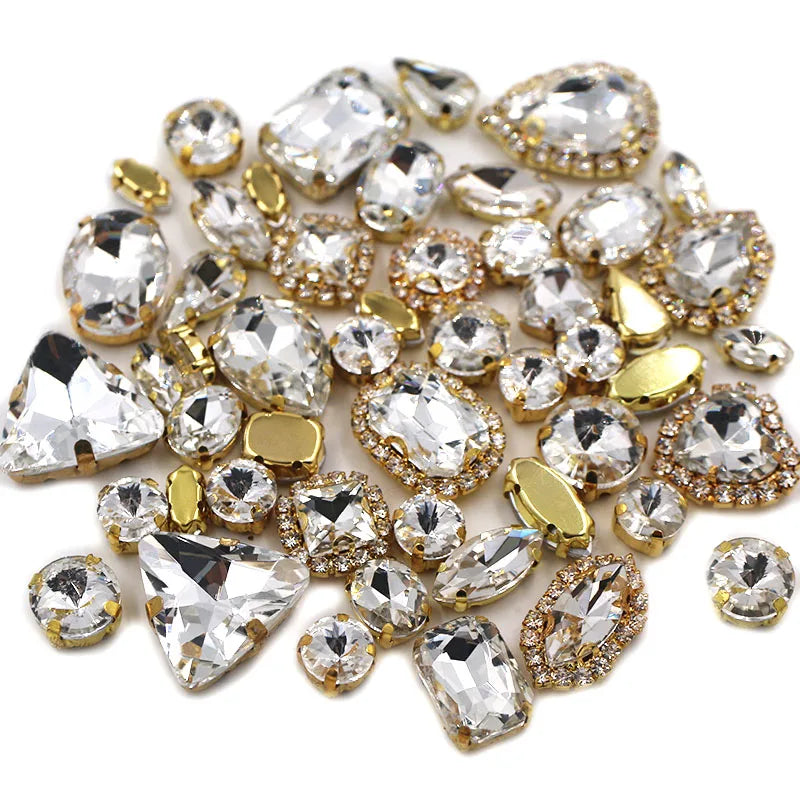 Arrival Mix Size Crystal Stones Cup Chain Rim Sewing Accessories