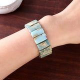 Natural Agalmatolite Bead Bracelet for Women Men