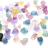 Natural Fluorite Stone Animals Mixed Shape Charms Reiki Crystal