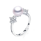 Arrival Pearl Ring 925 Silver Star Zircon Fine Jewelry