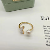 Arrival Freshwater Pearl Fishtail Design 14K Ladies Ring