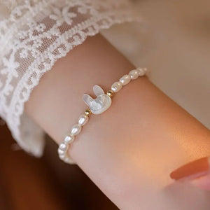 Arrival Freshwater Pearl Rabbit Bracelet 14K Filled