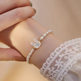 Arrival Freshwater Pearl Rabbit Bracelet 14K Filled