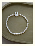 Arrival Freshwater Pearl Rabbit Bracelet 14K Filled
